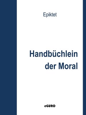 cover image of Handbüchlein der Moral